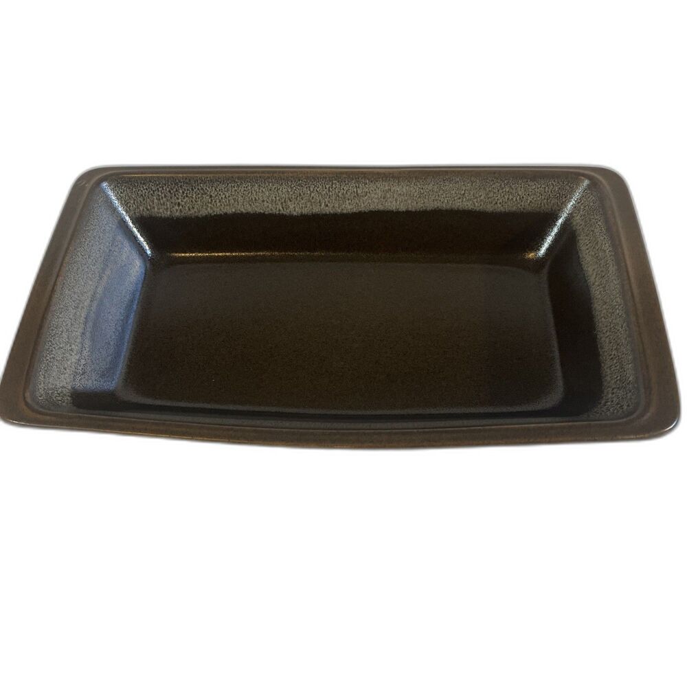 1970s Retro Mikasa Ultima Plus Japan Brown Stoneware Baking Dish 13.25x7.5 Inch